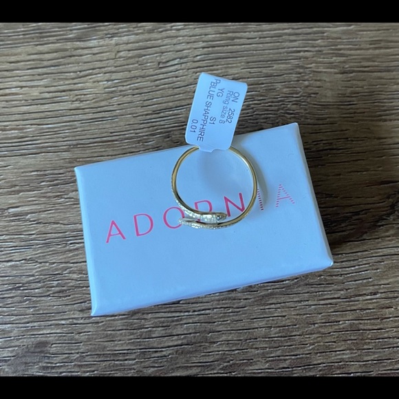 ADORNIA-NWT 14K Gold, Diamond, Sapphire Snake RING - Picture 11 of 14